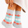 Media Bariloche para dama Gris y Coral