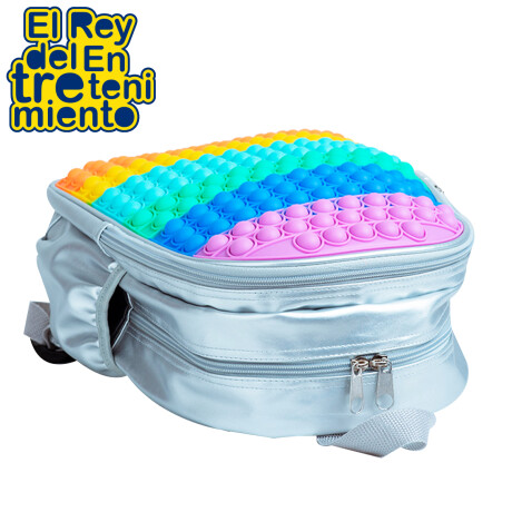 Mochila Pop It Real Escolar Metalizada Impermeable Mch006013