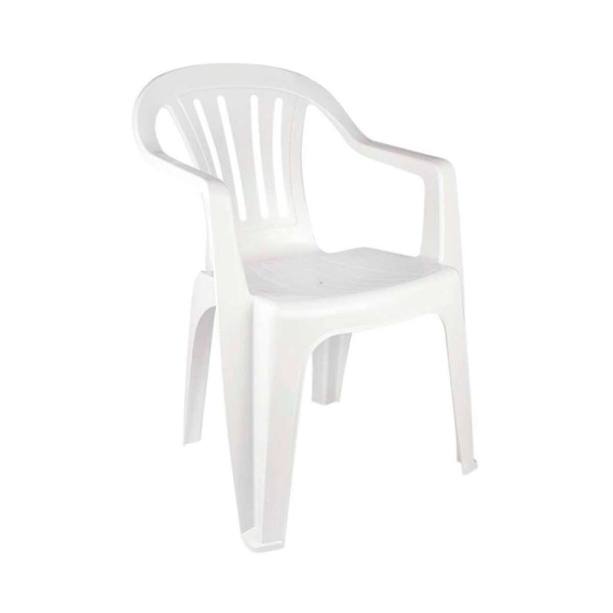 SILLA DE PVC BELLA VISTA MOR CON POSA BRAZOS - BLANCA 