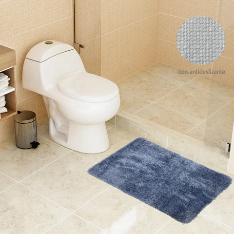 Alfombra Baño con Pelo Largo Home Class 40 x 60 cm INDIGO