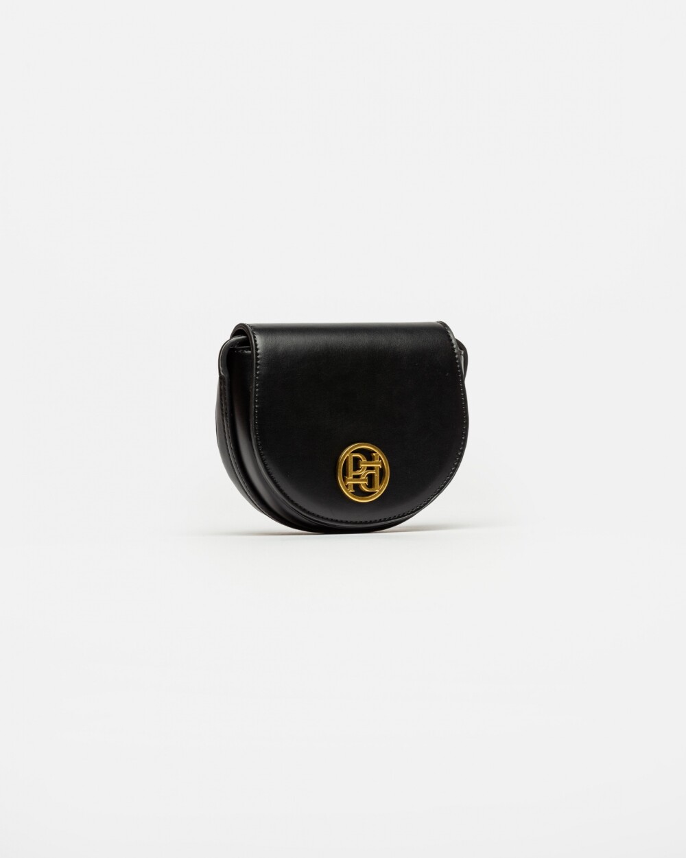 Bandolera Lady Saddler En Efecto Cuero Negro