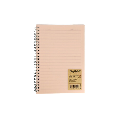 Cuaderno Tamano A5 Con Renglones De 80 Hojas Color Pastel Rosado