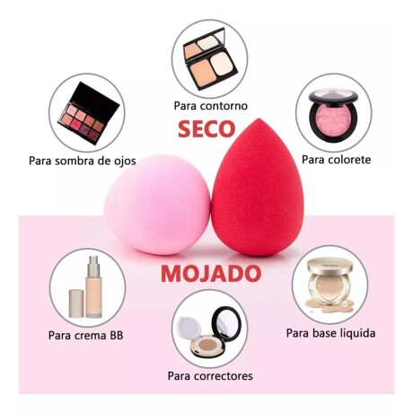 Set Maquillaje 8 Brochas y Pinceles con Estuche + Esponjas Rosa