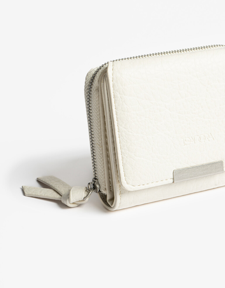 Billetera Solapa Billetera Con Solapa Cruda - Blanco Crudo