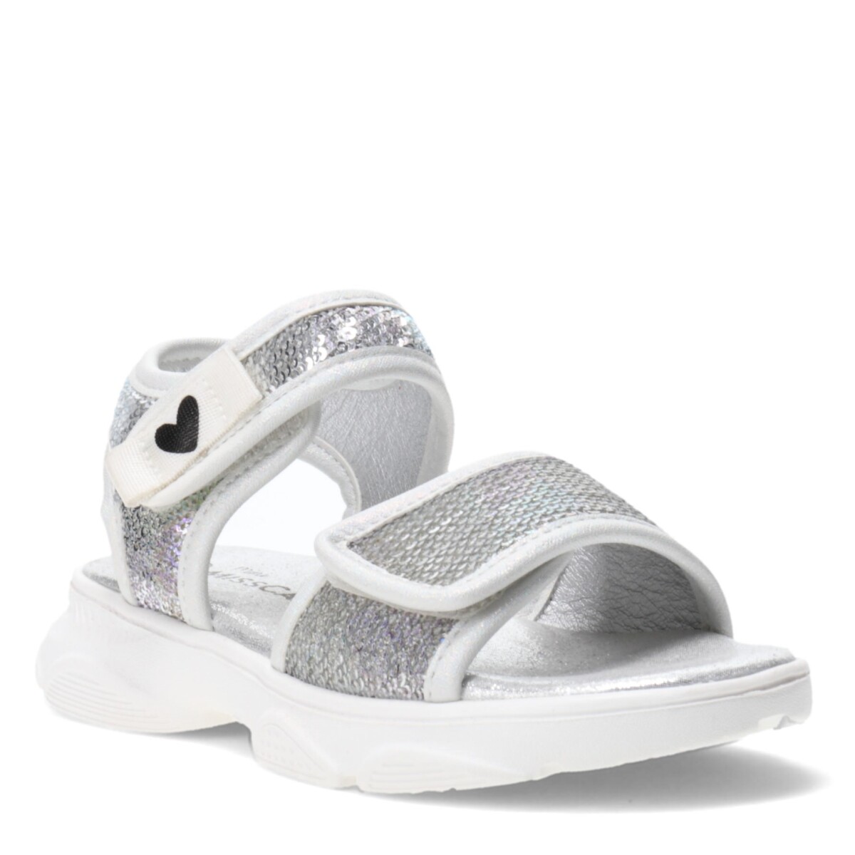 Sandalia SHINE con lentejuelas y velcro MINI MissCarol - Silver 