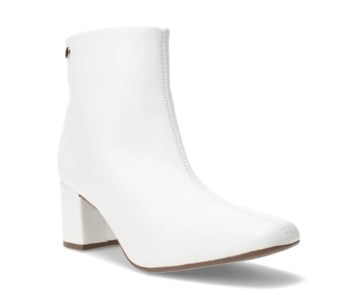 Bota HOLY con taco mediano White