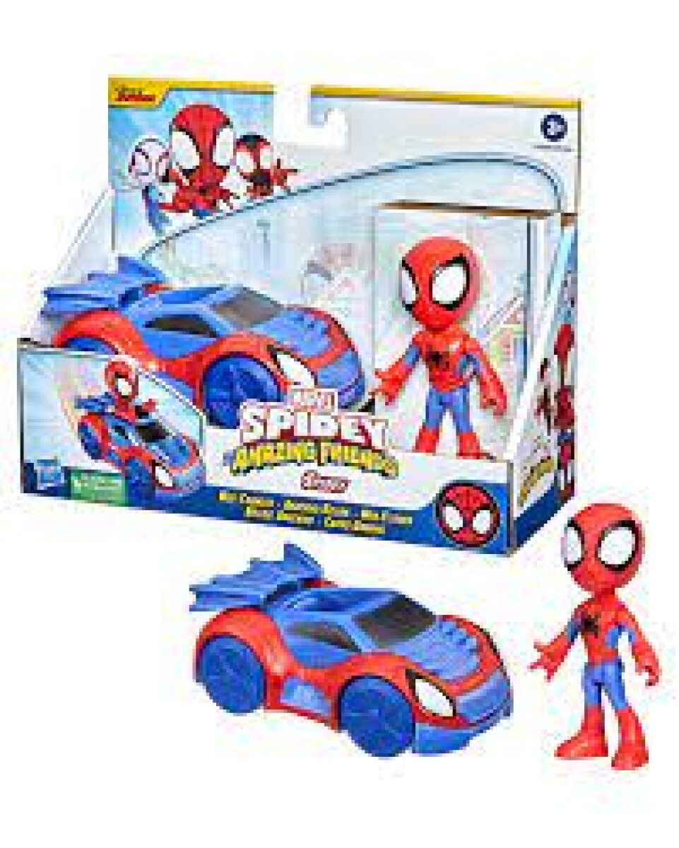 Marvel Spidey and His Amazing Friends - Spidey con coche arácnido 