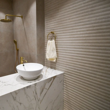Porcelanato Struttura Decorado 3D 33X100Cm Pared GAMAS DE GRIS
