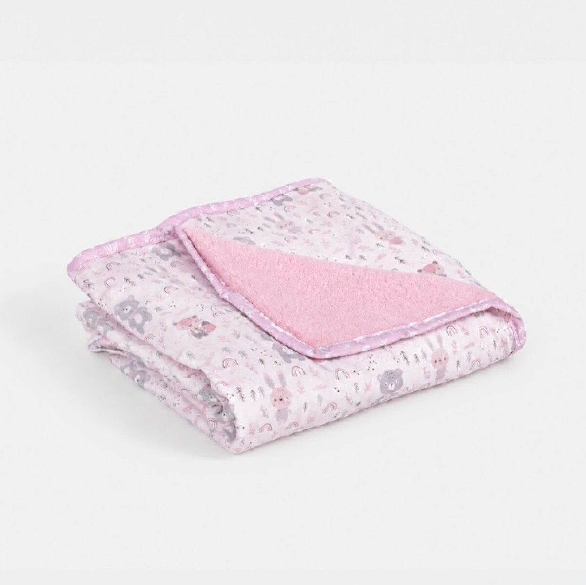 Manta 80x90 Bebe - Bosque Rosa 