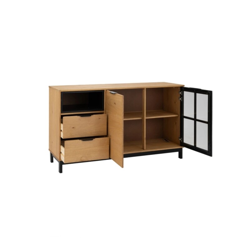 Aparador Bargueño Rack 2p/2c - Madera Maciza - Denise (decor Aparador Bargueño Rack 2p/2c - Madera Maciza - Denise (decor