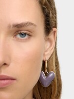 Aros De Corazón violeta