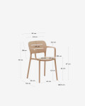 Silla de exterior apilable Morella beige
