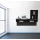 Escritorio Ideal Home Work Estantes Negro