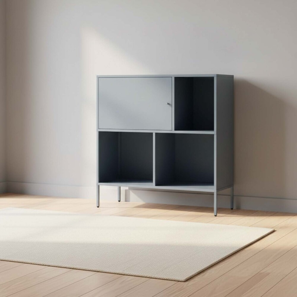 APARADOR 1P 3E METAL AZUL OLIVIA