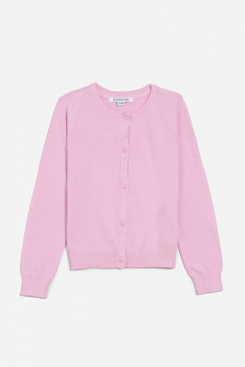 Cardigan con botones ROSADO