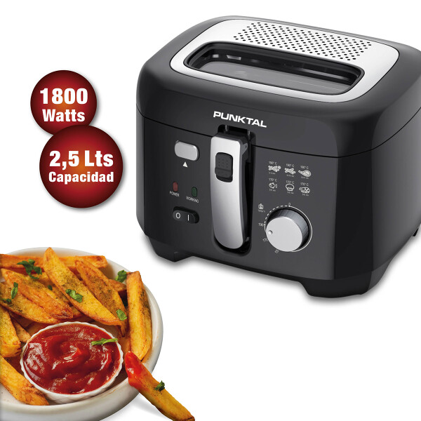 Freidora De Aceite Punktal Pk-fr105 2.5 L FREIDORA PUNKTAL PK-FR105 C/ACEITE AP