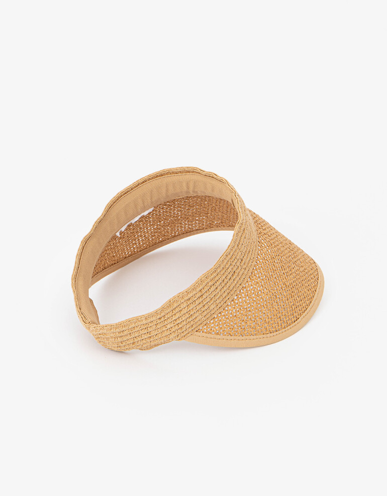 Sombreros Visera Efecto Rafia - Marron Beige