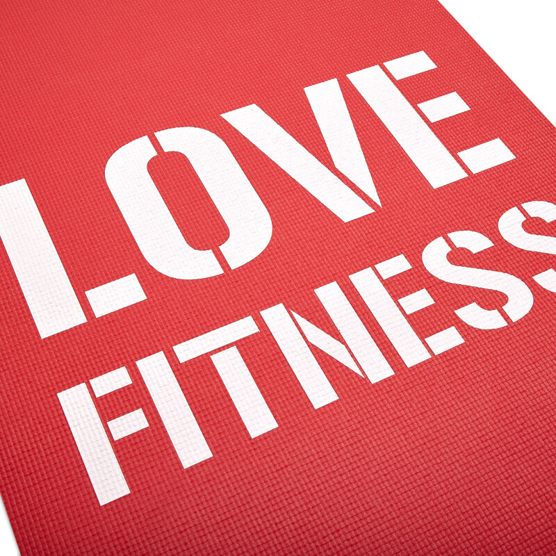 Colchoneta Yoga Mat 4mm Love Fitness Reebok Rojo