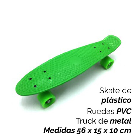 Skate Plástico Liso Verde 2442 Unica