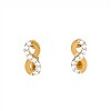 Caravanas aros infinitos oro- Oro bajo - Zirconia - CA8182 conpiedra