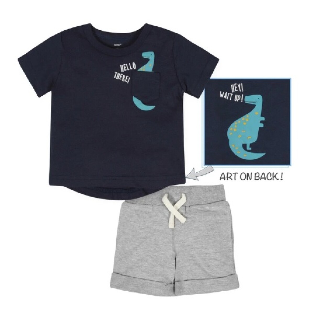 Conjunto de short y remera - Dinosaurio 