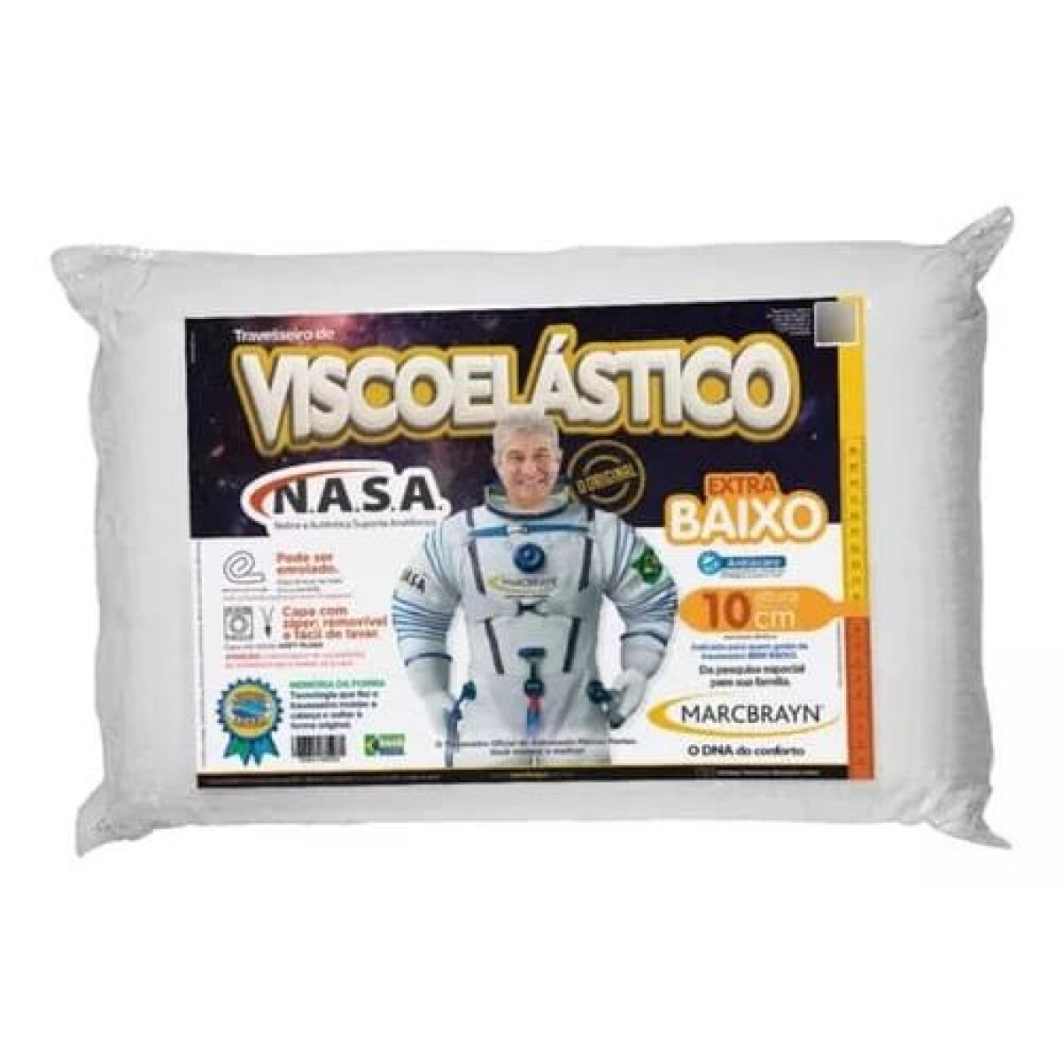 Almohada Nasa Extra Baixo viscoelástica 10 cm 