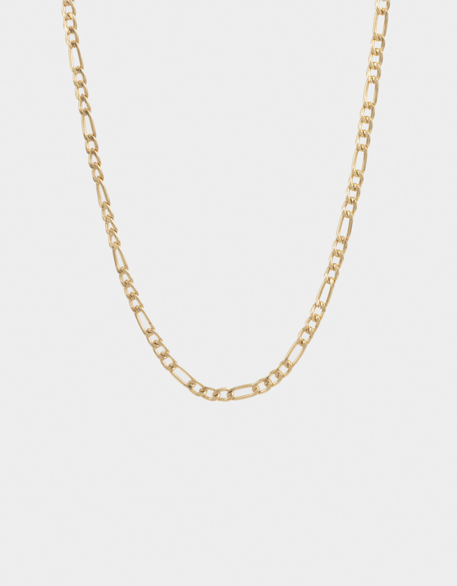 Collar Corto De Cadena Bañado En Oro 
