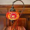 Lámpara vitraux de mesa cuello de cisne naranja TM14 Lámpara vitraux de mesa cuello de cisne naranja TM14