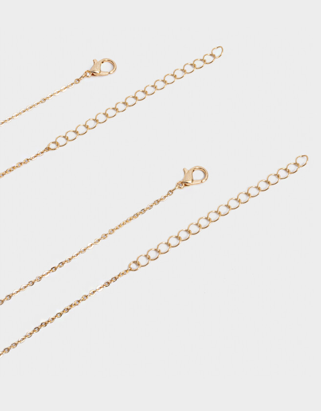 Collares para compartir Con strass Set De Collares Para Compartir De Planetas - Dorado