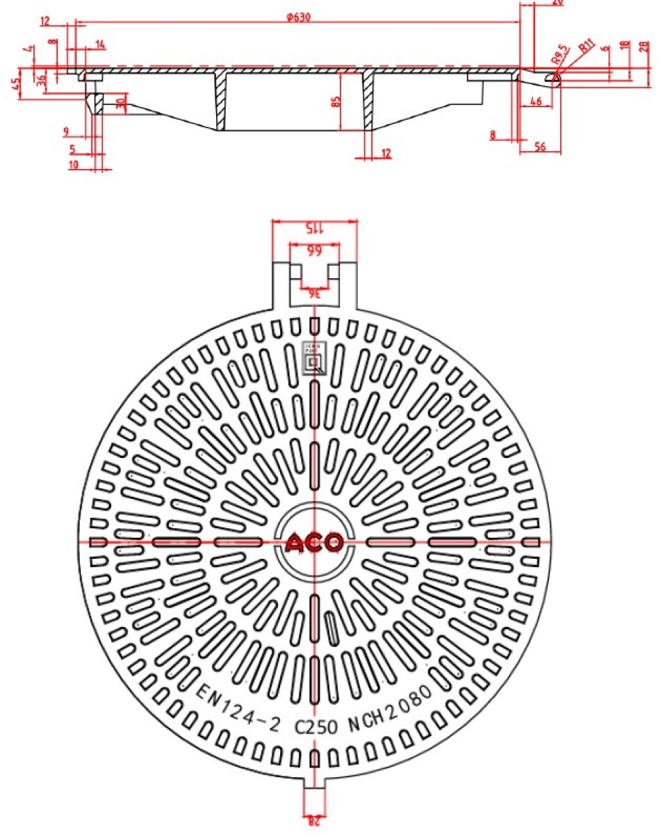 TAPA Y ANILLO ACO BRIO AF° DN600 C250 