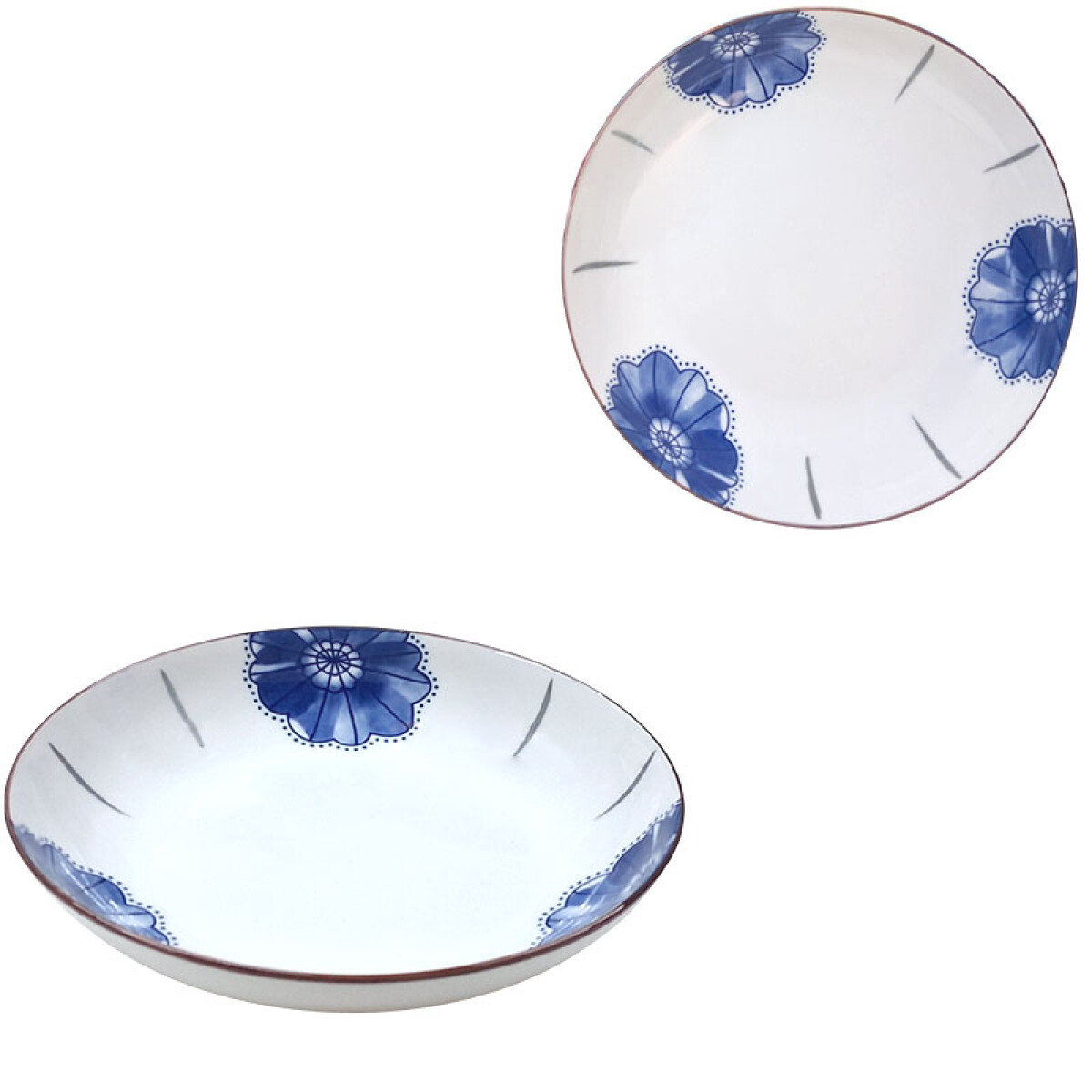 Plato de cerámica estampado 20,5x4cm - Plato De Cerámica Estampado 20,5x4cm 