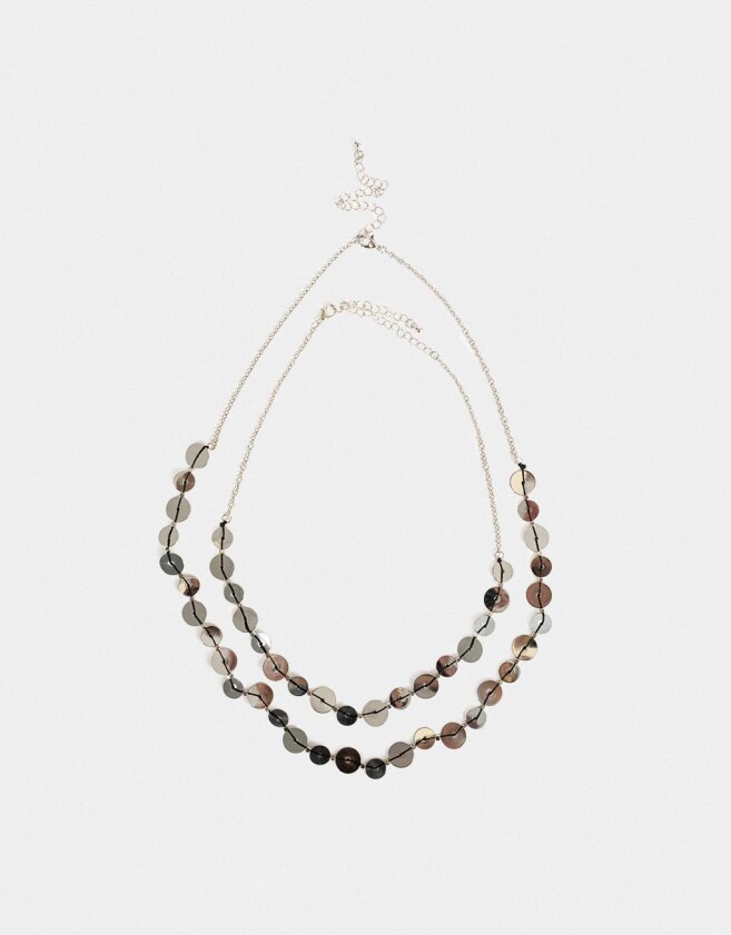 Collares Cortos Espejos Collar Corto De Espejos - Plateado