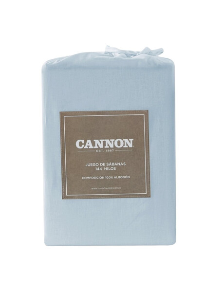 JUEGO SABANA ALGODON 144 HILOS FULL 140x190+30CM AZUL CANNON JUEGO SABANA ALGODON 144 HILOS FULL 140x190+30CM AZUL CANNON