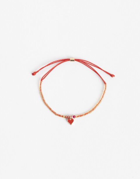 Pulseras Flexibles Cordón Pulsera Flexible Cordón Y Dije - Dorado