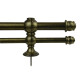 Barrote cortina doble de metal 2 m + 2 Soportes ORO VIEJO