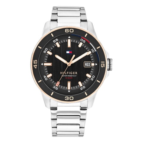 Reloj Tommy Hilfiger 1792228 para hombre con correa de acero Negro