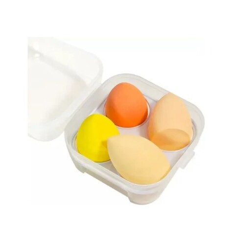 Pack x4 esponja para maquillaje Tono amarillo