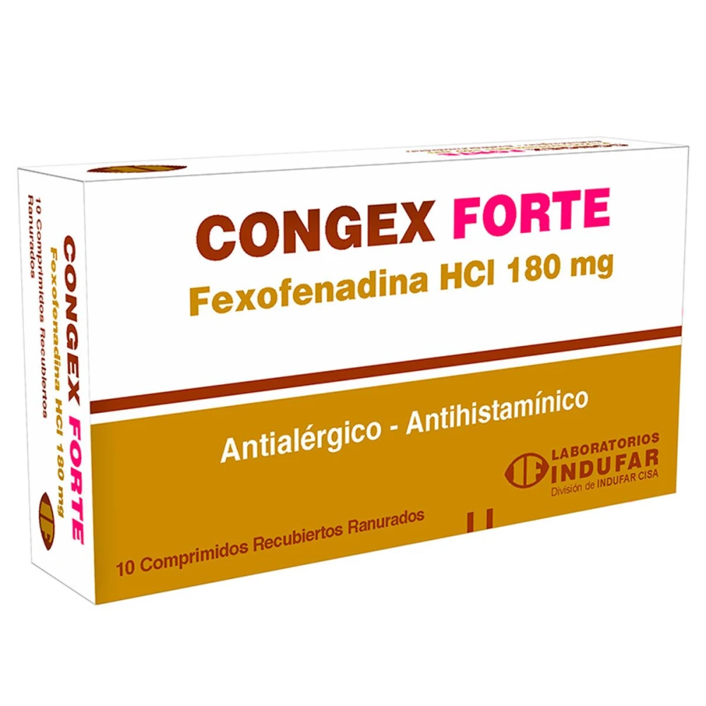 CONGEX FORTE 180 MG. CJ X 10 COMP. REC.