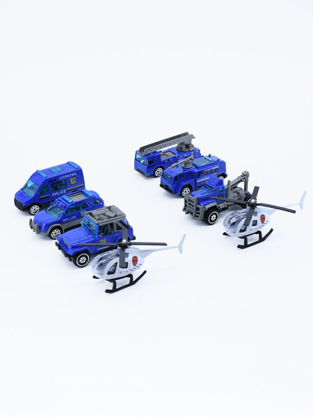 SET VEHICULOS POLICIA AZUL