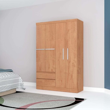 PLACARD ROPERO 4 PUERTAS MDP MARRON 0400R VIENA