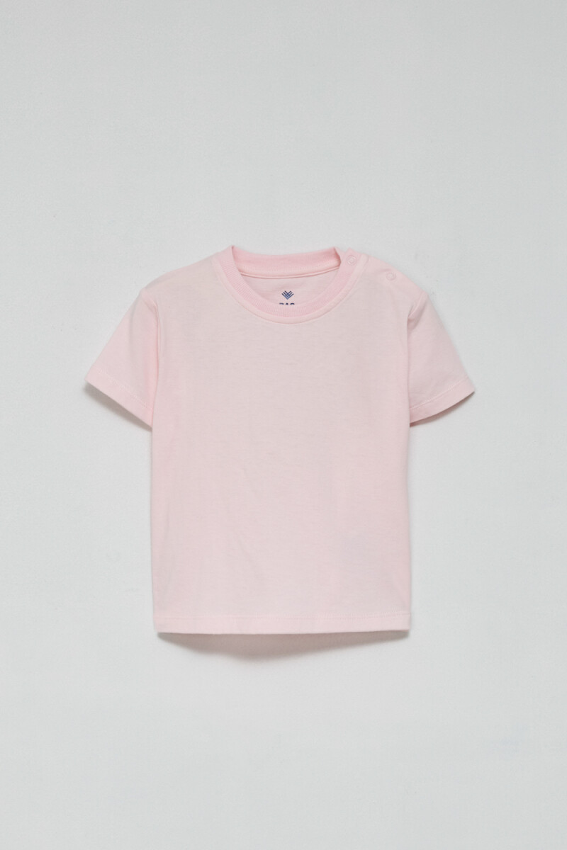 Camiseta manga corta básica Rosa