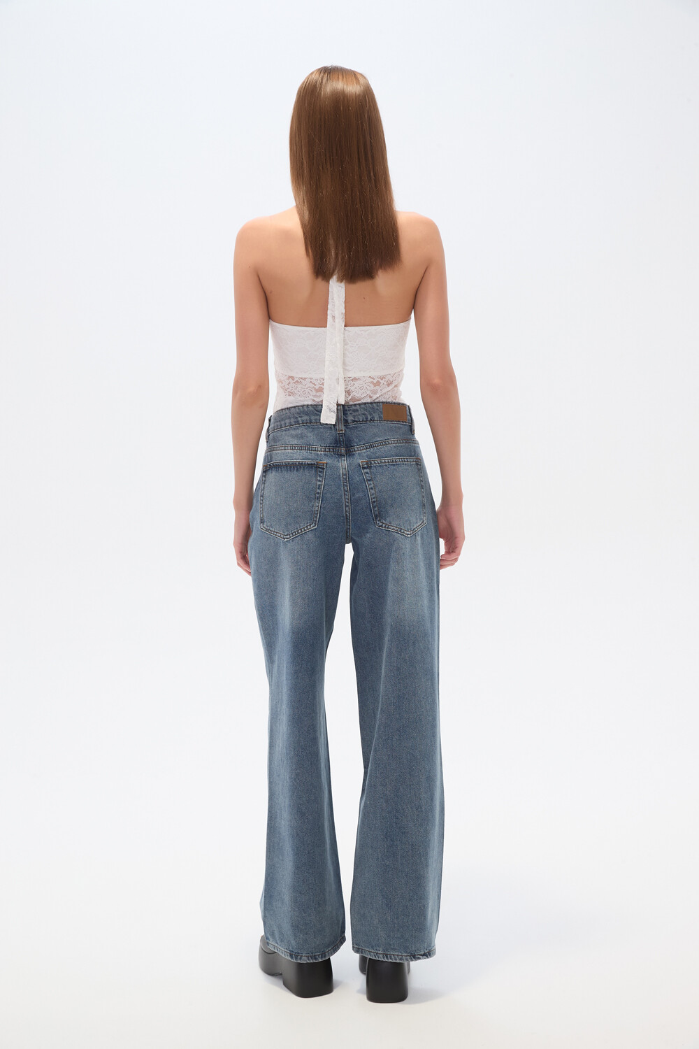 Pantalon Puffs Azul Grisaceo