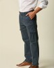 Pantalón Cargo Algodón Azul
