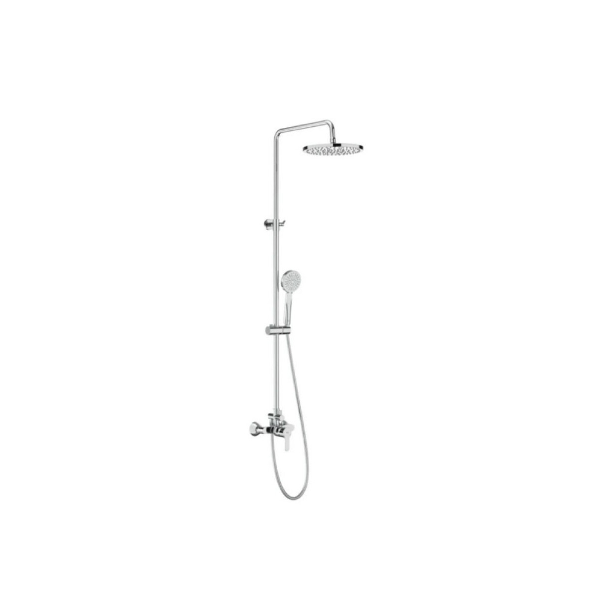 Grifería de Ducha tipo Barra Exterior Monocomando Cromado Linea L20 
