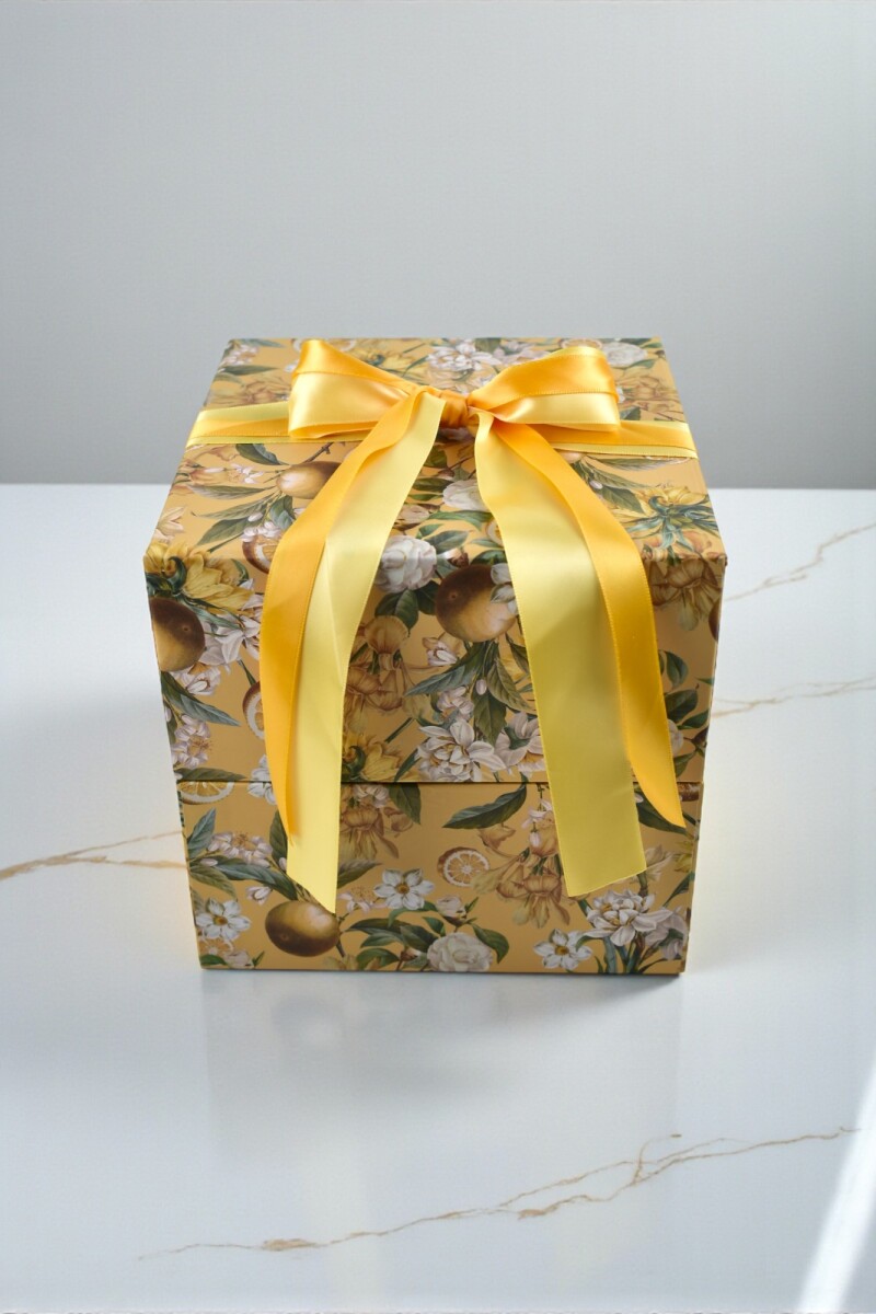 Caja Rigida 19,5x19,5 con lazo - Diseño 1 