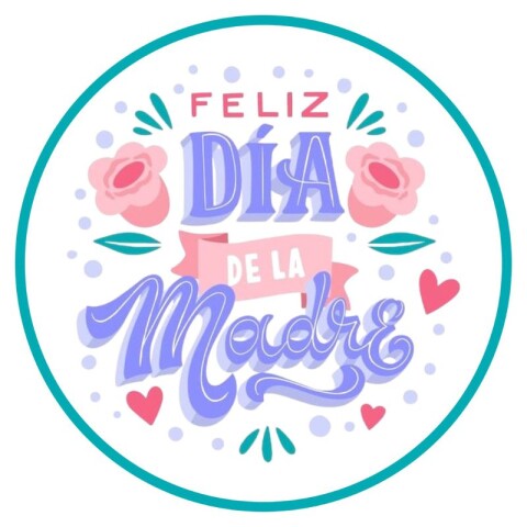 Lámina Feliz Día Mamá Vintage Circ.