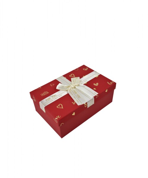 Caja rigida - 13,5x20,5x7,5 cm - For You ROJO