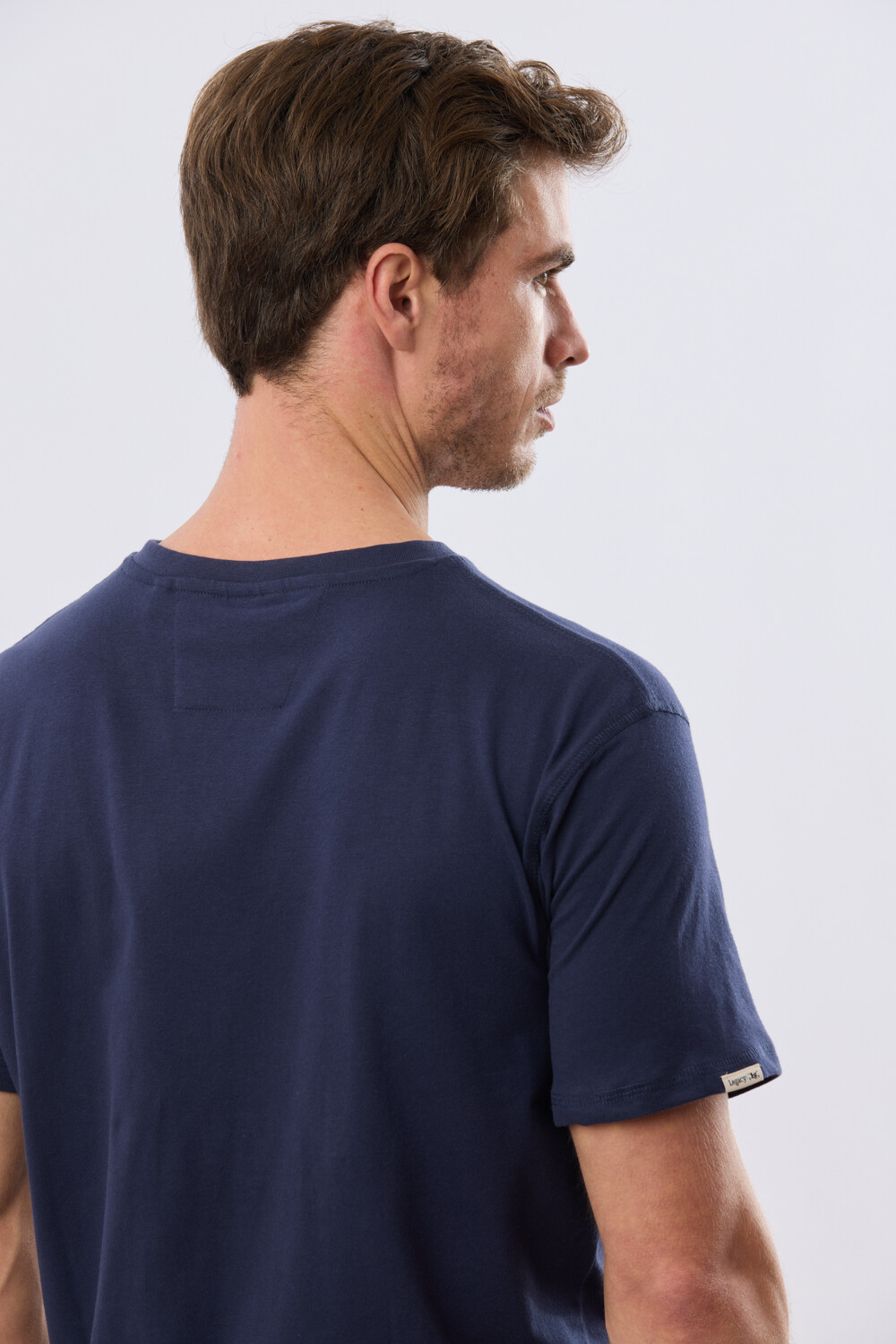 REMERA BÁSICA V DE ALGODÓN Azul
