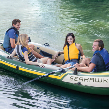 Bote Intex Gomón Inflable 4 Personas + Remo +inflador Inx66334