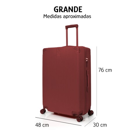 Valija Grande Rígida 4 Ruedas Dobles Giratorias con Candado Bordó